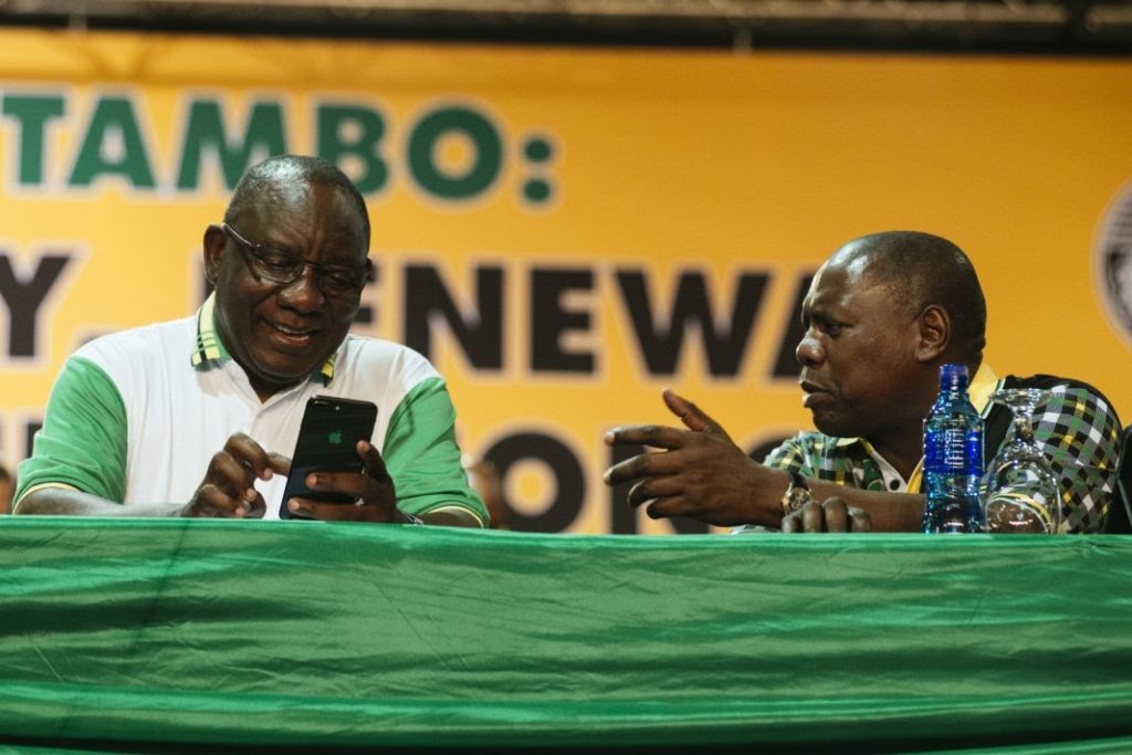 ANC President Cyril Ramaphosa and Zweli Mkhize