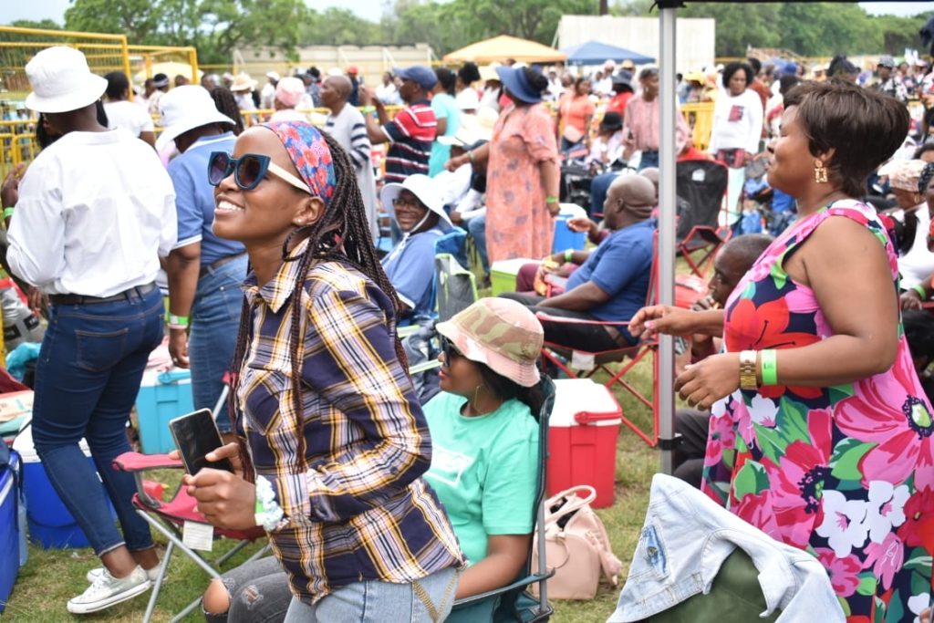 People enjoying the Thobela FM Gospel Festival