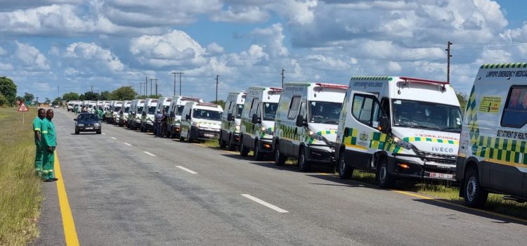 Health MEC Dr. Ramathuba commission a new fleet of ambulances 
