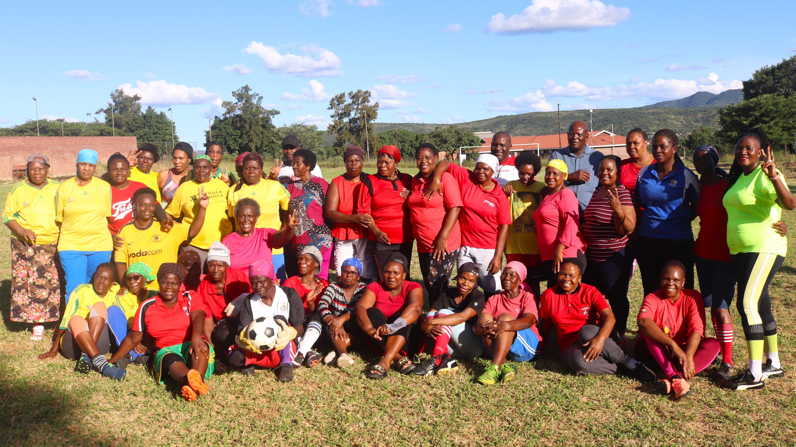 The Vakhegula team at training preparing for the Grannies International Football Tournament